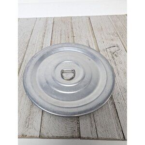 Vintage Pure Aluminum Safety Ring Pot Cover Round Metal Lid 6"